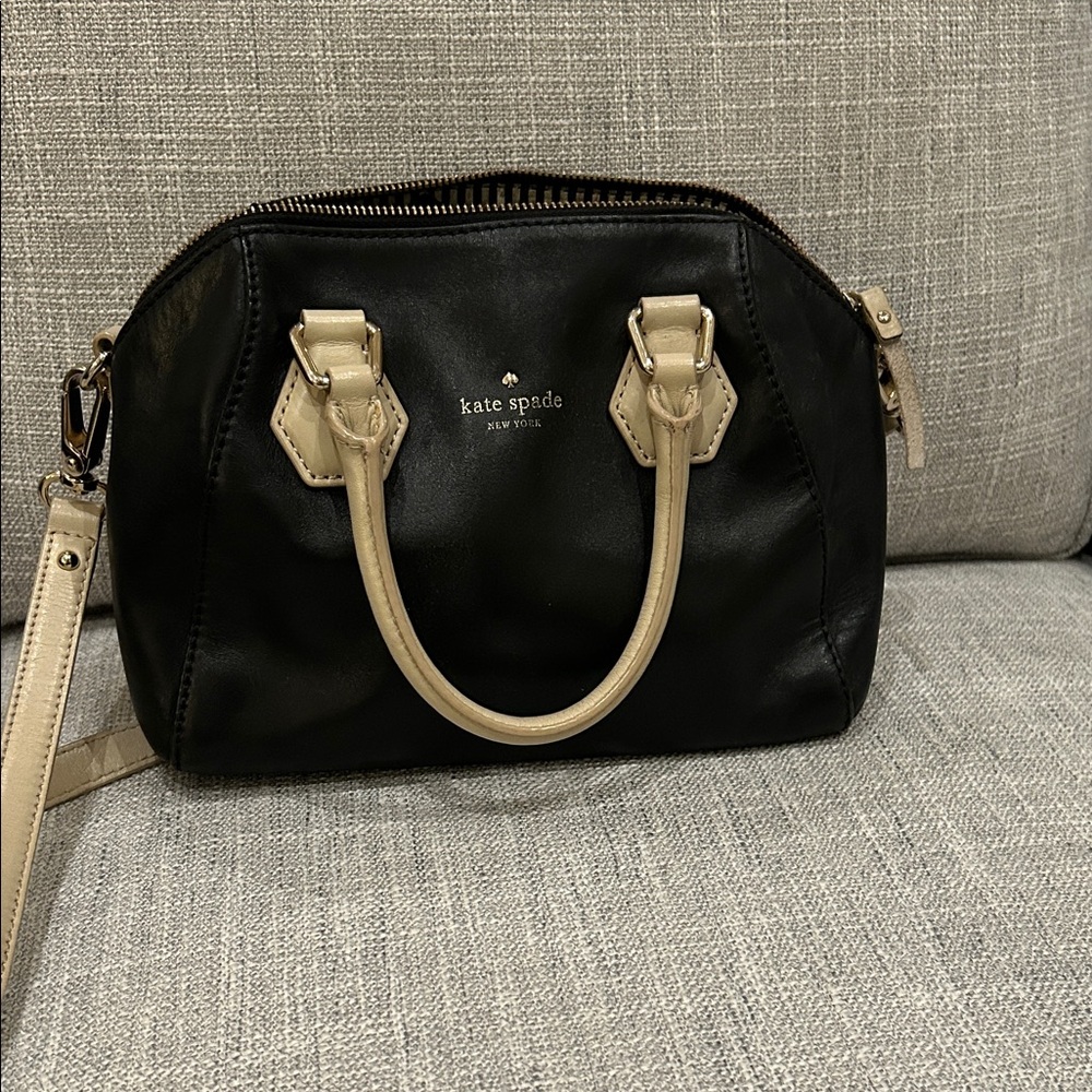 Kate Spade Black and Cream Satchel
